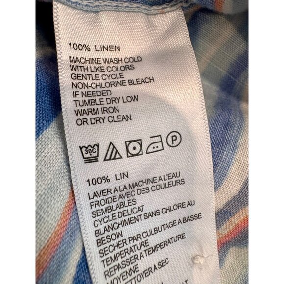 Tommy Bahama Men's Size XL Striped 100% Linen Button-Up Shirt - Picture 9 of 9